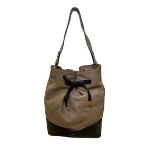 Kate Spade Women’s Brown & Black Leather Snap Closure Bucket Bag
